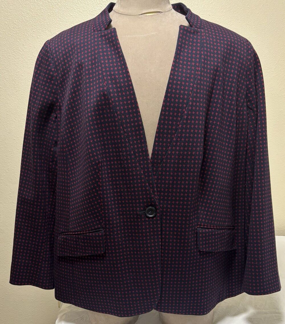 Talbots Women’s Plus Size 22W Aberdeen Blazer Career Preppy Academia Demure